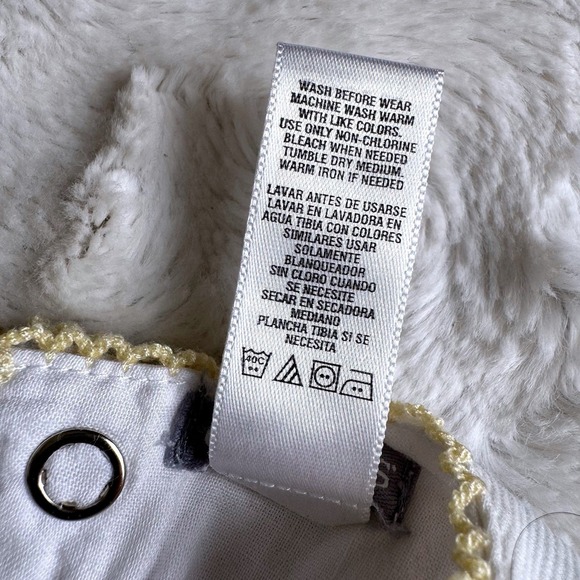 Vintage Carters Baby Girl Sleeveless Duck Dress 100% Cotton White Yellow Size NB - Picture 4 of 5